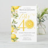 おもしろいゼスティレモン40歳の誕生日パーティー 招待状 (スタンド正面)