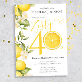 おもしろいゼスティレモン40歳の誕生日パーティー 招待状