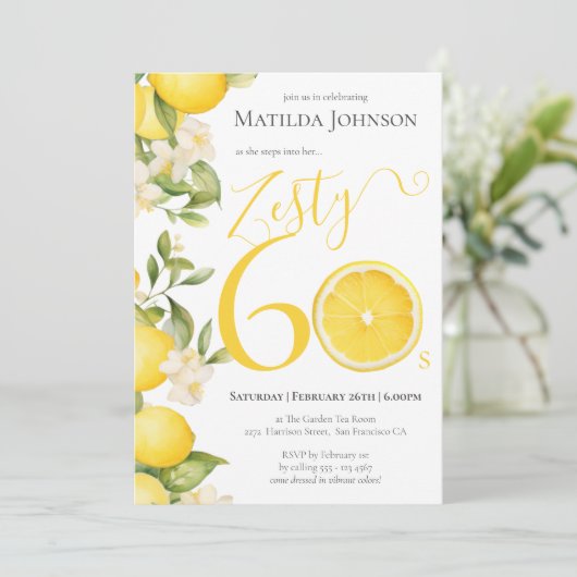 おもしろいゼスティレモン60thバースデーパーティー 招待状 (スタンド正面)