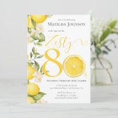 おもしろいゼスティレモン80thバースデーパーティー 招待状 (スタンド正面)