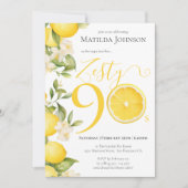 おもしろいゼスティレモン90thバースデーパーティー 招待状 (正面)