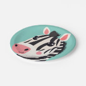 おもしろいゼブラ顔サファリワイルドジャングルバースデーパーティー ペーパープレート (アングル)