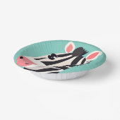 おもしろいゼブラ顔サファリワイルドジャングルバースデーパーティー ペーパーボウル (傾斜あり)