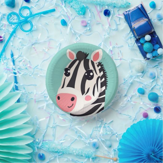 おもしろいゼブラ顔サファリワイルドジャングルバースデーパーティー ペーパーボウル (パーティー)