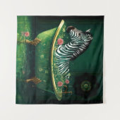 おもしろいゼブラ タペストリー (正面(横))