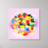 おもしろいゼリーキャンディビーンウォーター色 キャンバスプリント (正面)