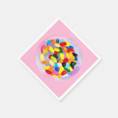 おもしろいゼリーキャンディビーンウォーター色 スタンダードカクテルナプキン (角)