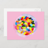 おもしろいゼリーキャンディビーンウォーター色 ポストカード (正面/裏面)