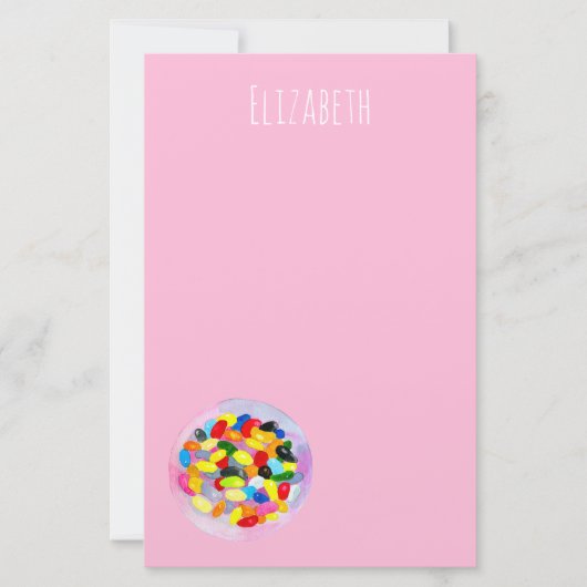 おもしろいゼリーキャンディビーンウォーター色 便箋 (正面)