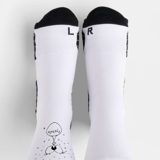 おもしろいソックス眼球20/20ビジョン ソックス (上部)