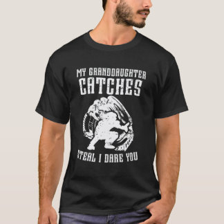 おもしろいソフトボールキャッチャー おじいちゃん ソフトボール キャッチャー Tシャツ