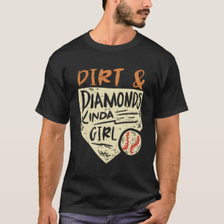 おもしろいソフトボール野球ダートダイヤモンド金田 Tシャツ