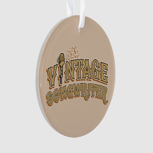 おもしろいソングライターリシストノベルティタイポグラフィ オーナメント (正面)