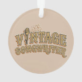 おもしろいソングライターリシストノベルティタイポグラフィ オーナメント (裏面)
