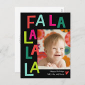 おもしろいソング編集可能カラーホリデーポストカード シーズンポストカード (正面/裏面)