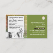 おもしろいソーシャルメディアマーケティング名刺 名刺 (裏面)