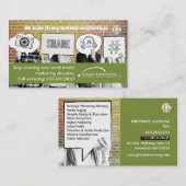 おもしろいソーシャルメディアマーケティング名刺 名刺 (正面/裏面)