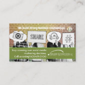 おもしろいソーシャルメディアマーケティング名刺 名刺 (正面)