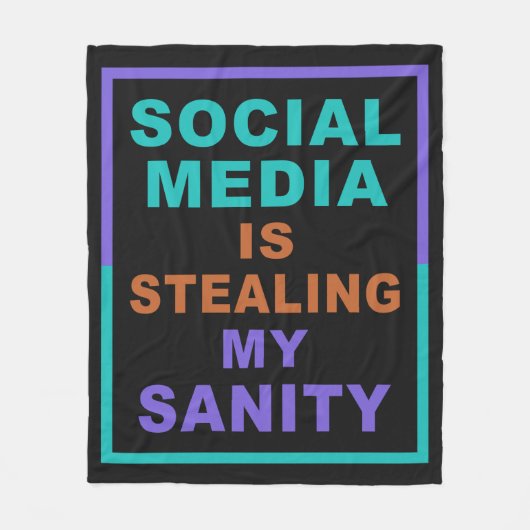 「おもしろいソーシャルメディア」フリースブランケット フリースブランケット (正面)