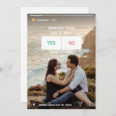 おもしろいソーシャルメディアYesNo Photo日付カードを保存 (正面/裏面)