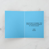 おもしろいソーセージドッグスナーキー夫60誕生日 カード (内部)