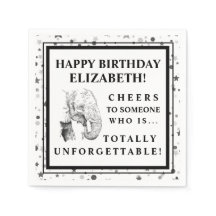 おもしろいゾウ誕生日パーティナプキンス