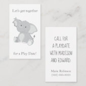 おもしろいゾウ遊び場 コーリングカード (正面/裏面)