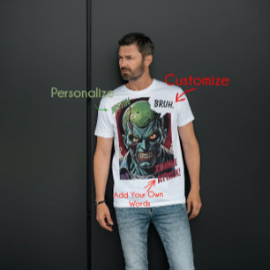 おもしろいゾンビパーソナライズされたネームTクール漫画本 Tシャツ