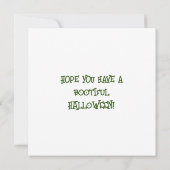 おもしろいゾンビ野菜ハロウィーンのグリーティングカード カード (裏面)