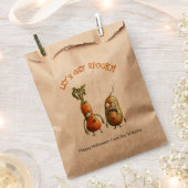 おもしろいゾンビ野菜ハロウィーン フェイバーバッグ (クリップ留めされた状態)