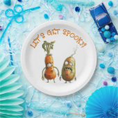 おもしろいゾンビ野菜ハロウィーン ペーパープレート (パーティー)