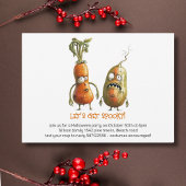 おもしろいゾンビ野菜ハロウィーン 招待状