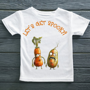 おもしろいゾンビ野菜ハロウィーン Tシャツ