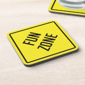 おもしろいゾーン懸命プラスチックコースター コースター (左側)