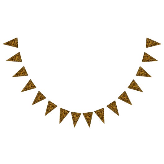 おもしろいタイガープリント バンティングフラッグ (全)