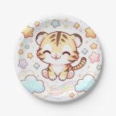 おもしろいタイガー赤ちゃんシャワー ペーパープレート (正面)