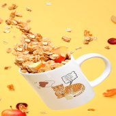 おもしろいタイガー&バニーのジレンマ – かわいい動物の漫画デ コーヒーマグカップ