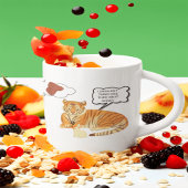 おもしろいタイガー&バニーのジレンマ – かわいい動物の漫画デ コーヒーマグカップ