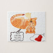 おもしろいタイガー&バニーのジレンマ – かわいい動物の漫画デ ジグソーパズル (横)