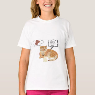 おもしろいタイガー&バニーのジレンマ – かわいい動物の漫画デ Tシャツ