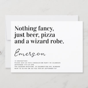 おもしろいタイポグラフィなしファンシーグラードパーティー 招待状