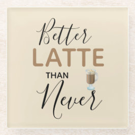 おもしろいタイポグラフィは決して良いラテ ガラスコースター