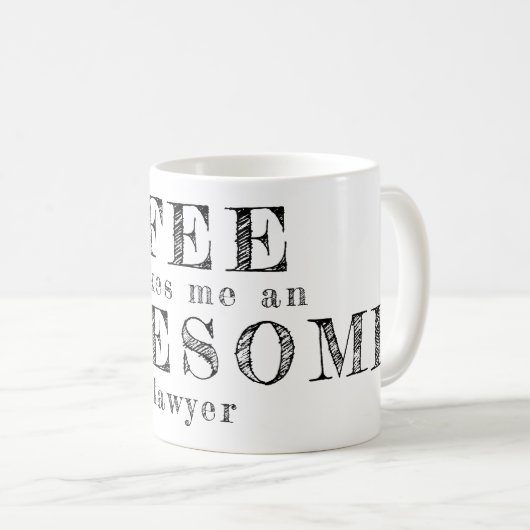 おもしろいタイポグラフィカスタムギフト コーヒーマグカップ (正面右)