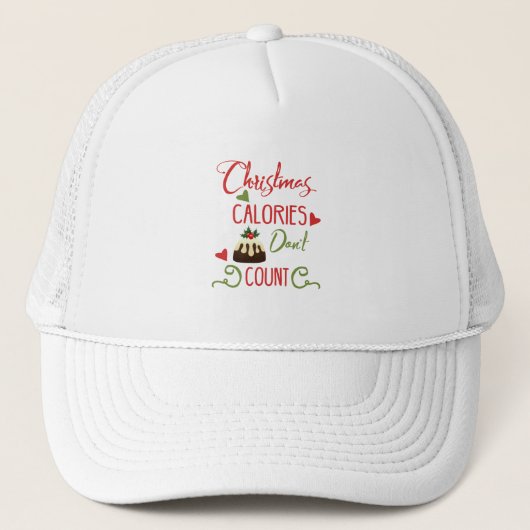 おもしろいタイポグラフィクリスマス キャップ (正面)
