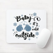 おもしろいタイポグラフィクリスマス マウスパッド (マウス)