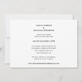 おもしろいタイポグラフィスカジュアル結婚クリプト 招待状 (裏面)