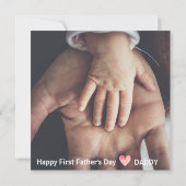 おもしろいタイポグラフィファースト・ファーザー・デイ・フォト・カード ノートカード (裏面)