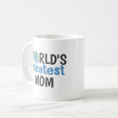 おもしろいタイポグラフィ世界最高の母 コーヒーマグカップ (正面左)