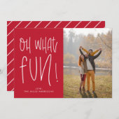 おもしろいタイポグラフィ写真ホリデーカード シーズンカード (正面/裏面)