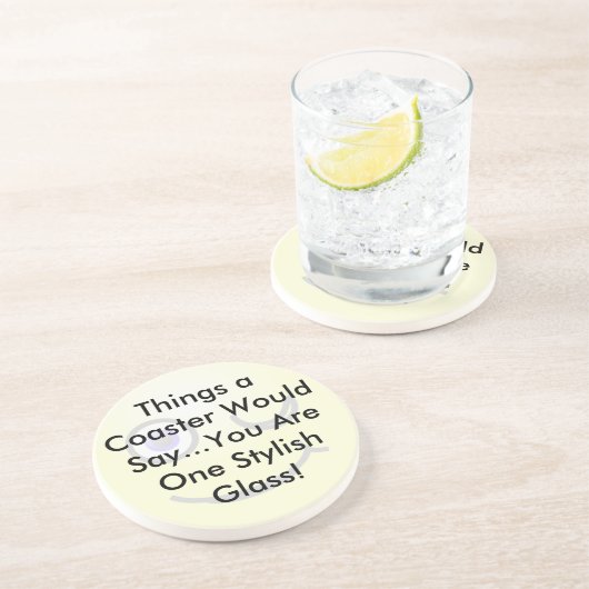 おもしろいタイポグラフィ引用文スマイリーフェイスことわざ コースター (側面)